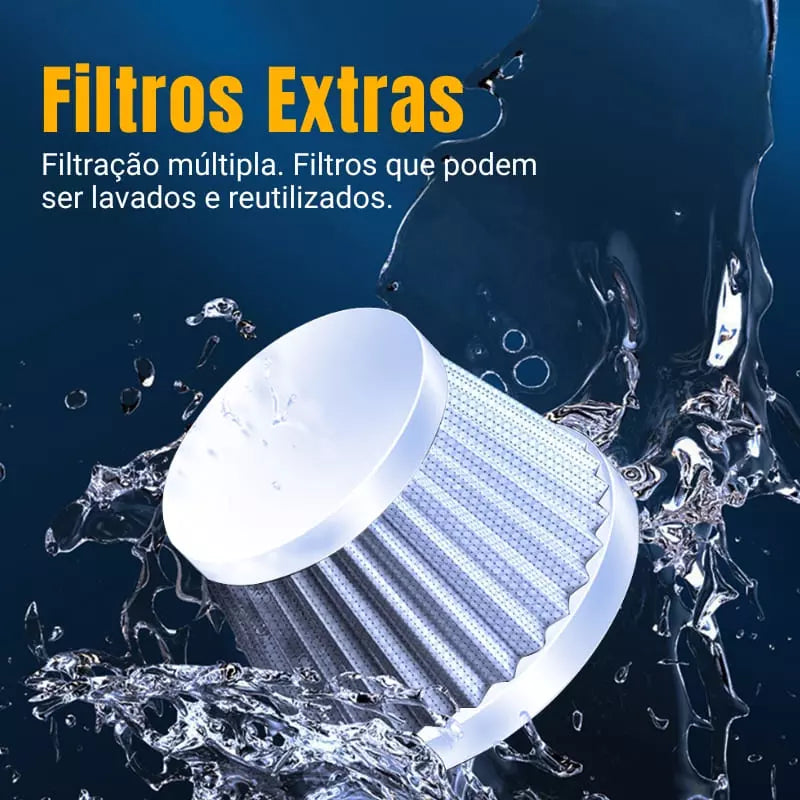 Aspirador Portátil 4 em 1 UltraPower: Potência Sem Fio para Limpar com Facilidade e Eficiência